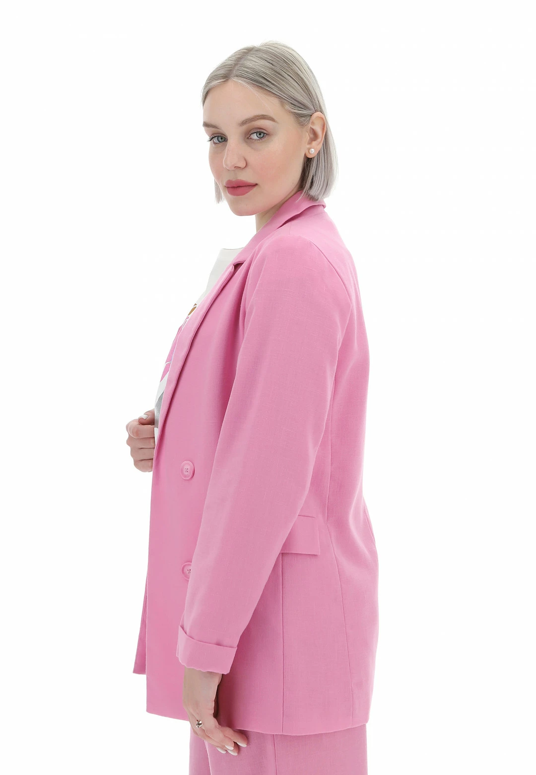 MyHailys Giacca Aperta Effetto Lino Hailys Donna - immagine 7