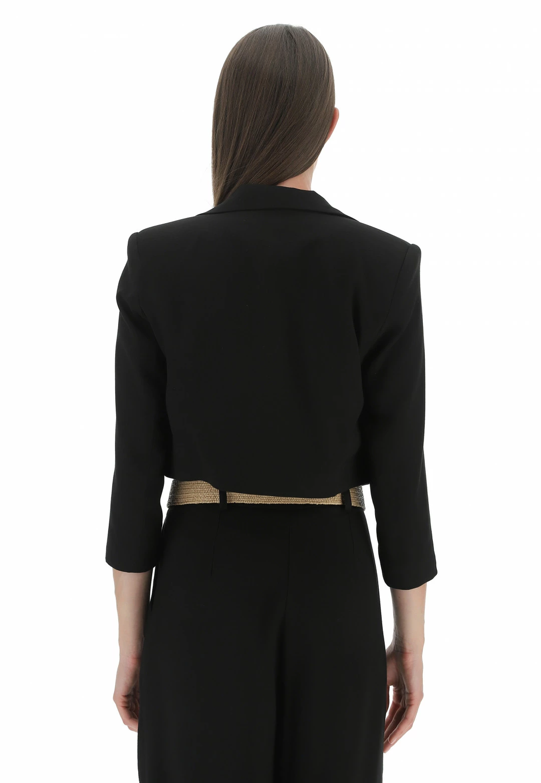 EKS Giacca Crop èks Made In Italy Con Spalline Imbottite - immagine 3