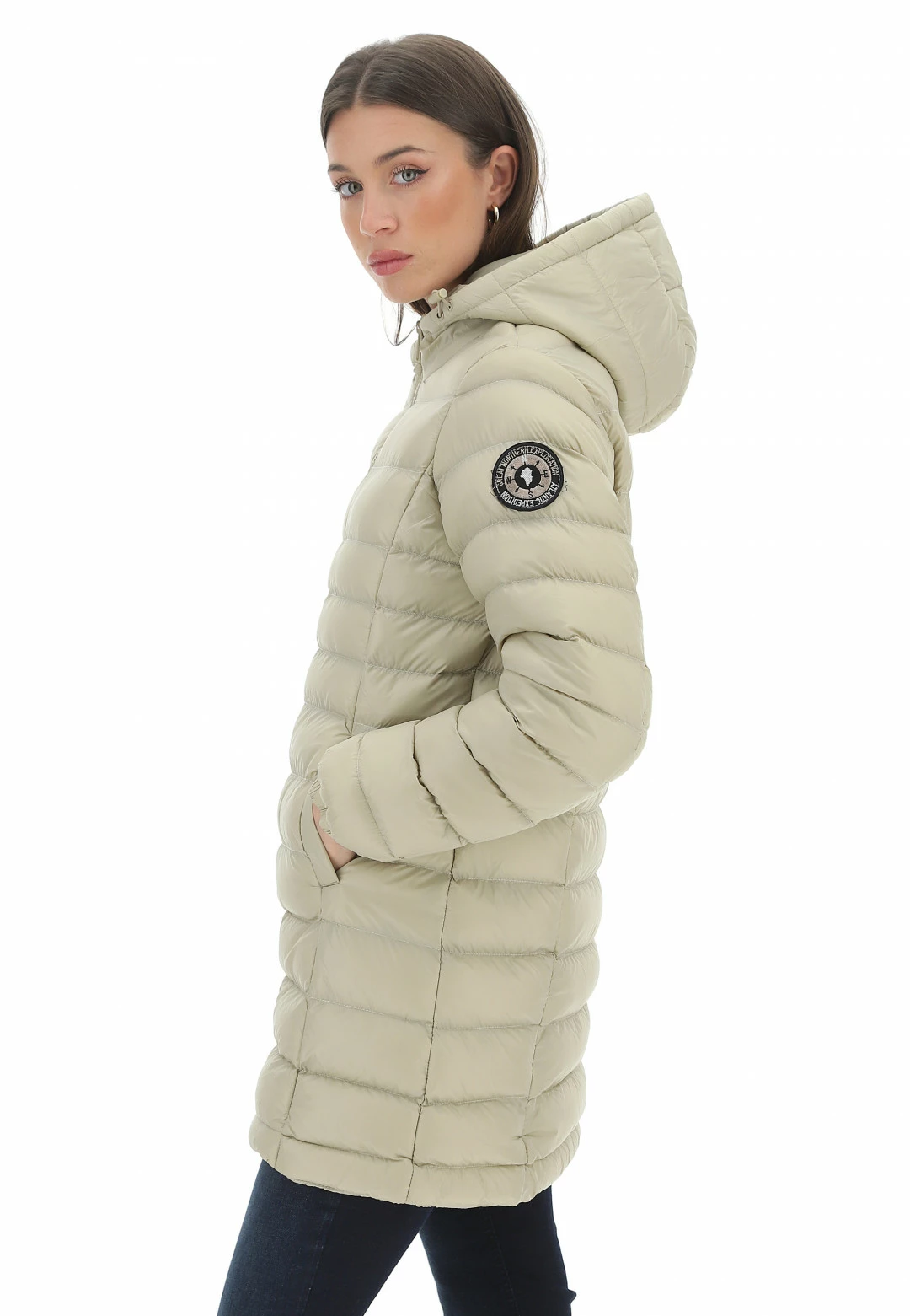 BRAVESOUL Giobotto Lungo 100 Grammi Brave Soul Con Cappuccio Donna - immagine 2