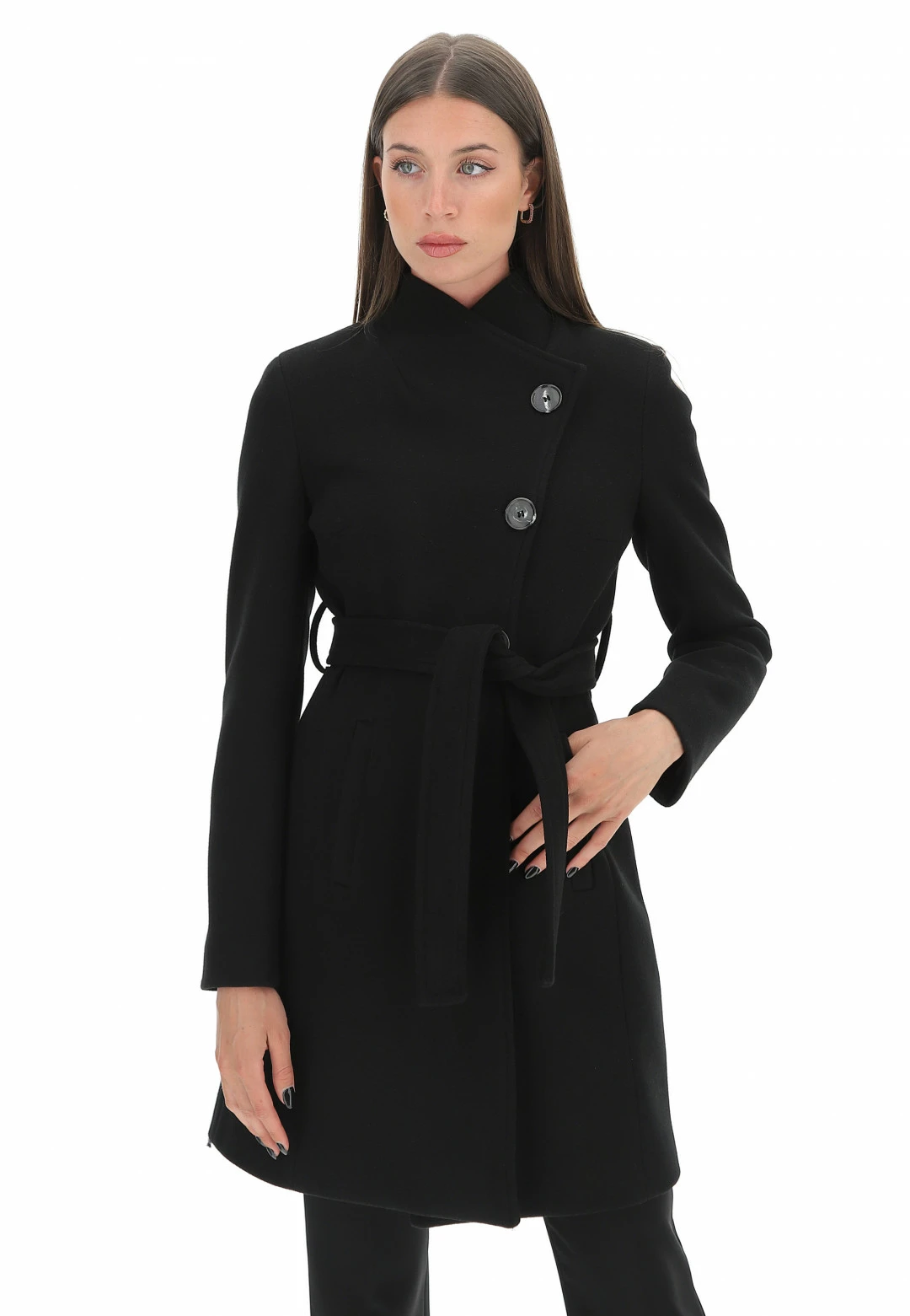 Cappottino Artigli Bottoni Laterali Con Cintura