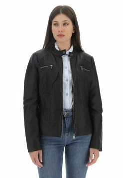 Giubbino Similpelle Only Donna Con Zip E Collo A Fascetta