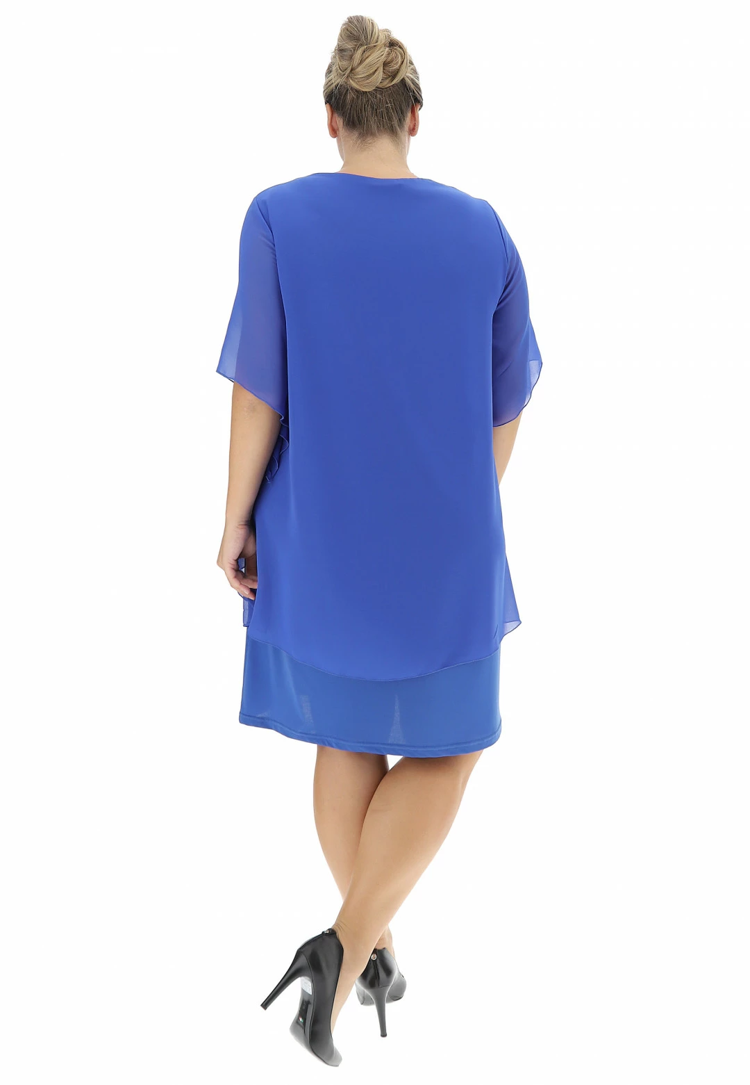 Abito Con Balze Lara Prince Art.ve5783 Blu Elettrico - immagine 3