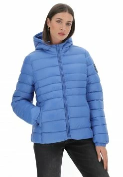 BRAVESOUL Giubotto 100 Grammi Corto Brave Soul Azzurro Con Cappuccio Donna