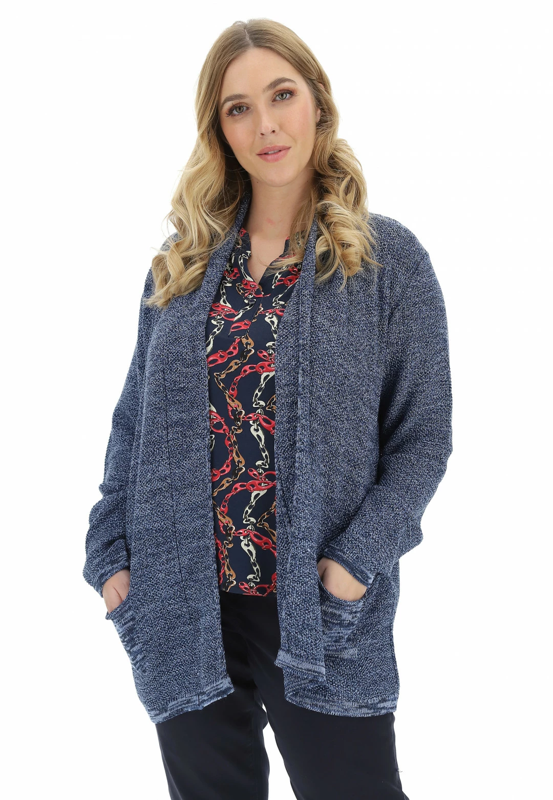 BE BLUE ENEMY Cardigan Aperto Con Collo Sciallato Blue Enemy - immagine 6