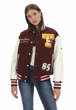 Tommy Hilfiger Jeans Bomber Tommy Jeans Maniche Similpelle Dw0dw14293