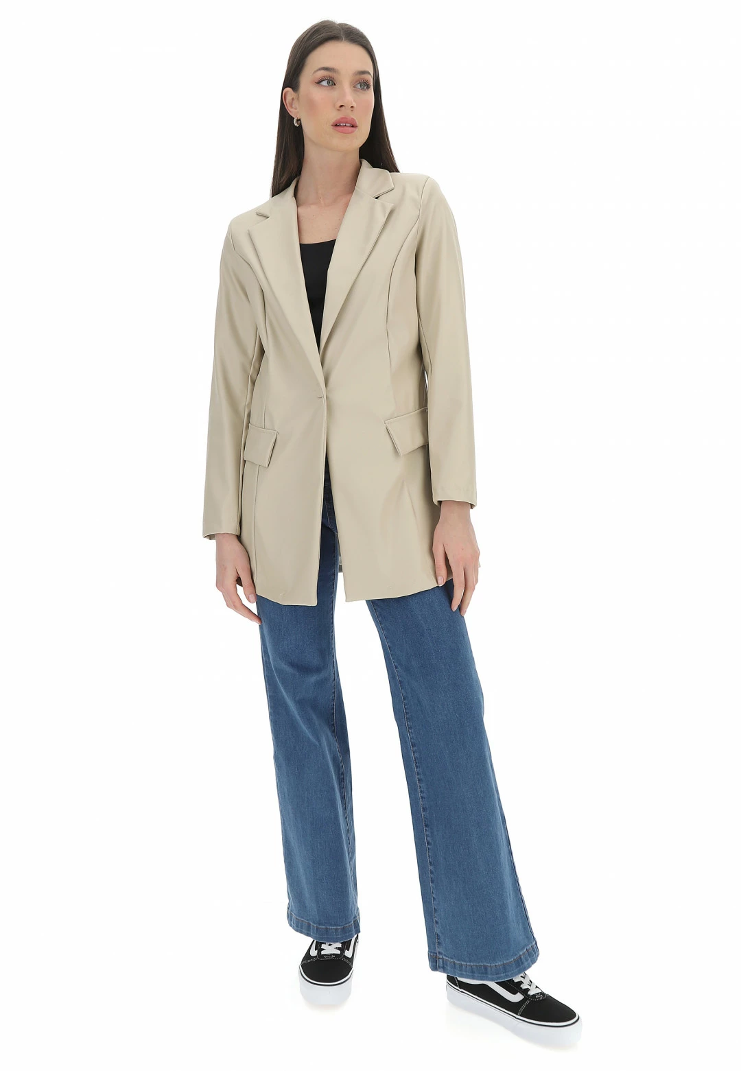 VIC BEE Blazer Similpelle Un Bottone Vicbee - immagine 4