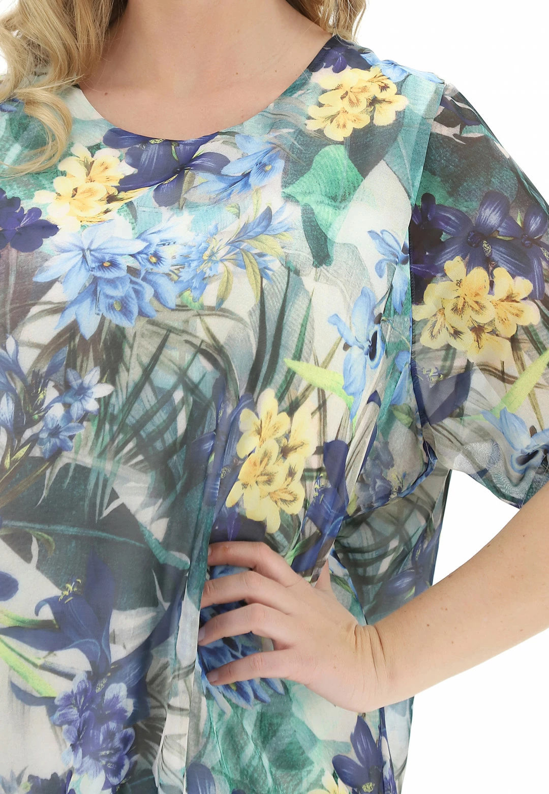 Blusa Chiffon Lea H. Con Fiori - immagine 5