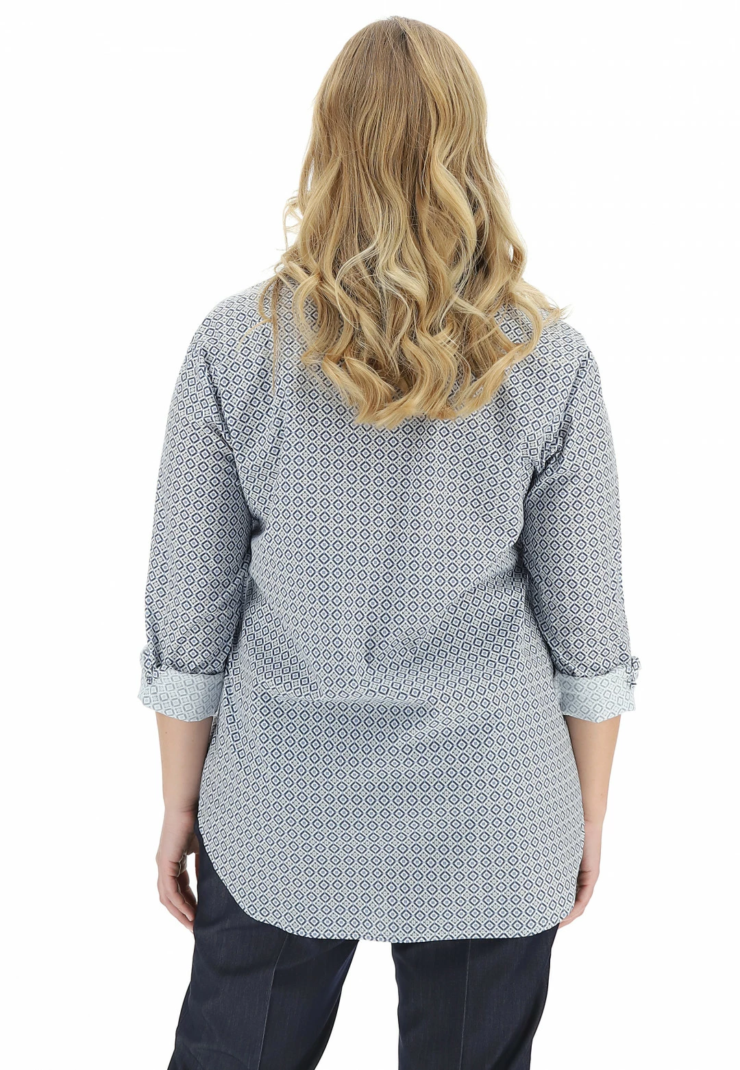 Camicia Manica Lunga Etichetta Fantasia Rombo - immagine 3