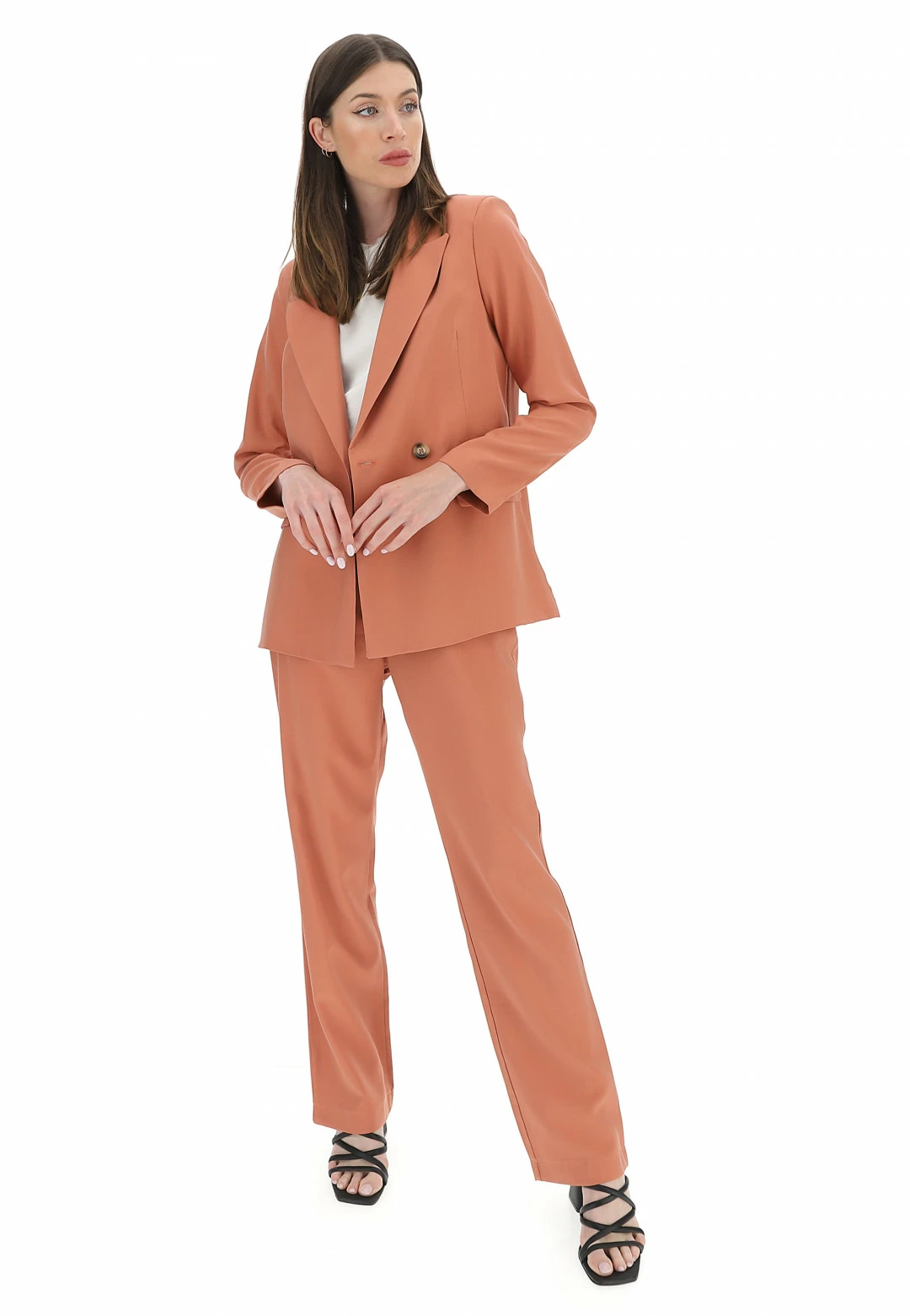 Giacca Doppiopetto In Viscosa Eks - immagine 6