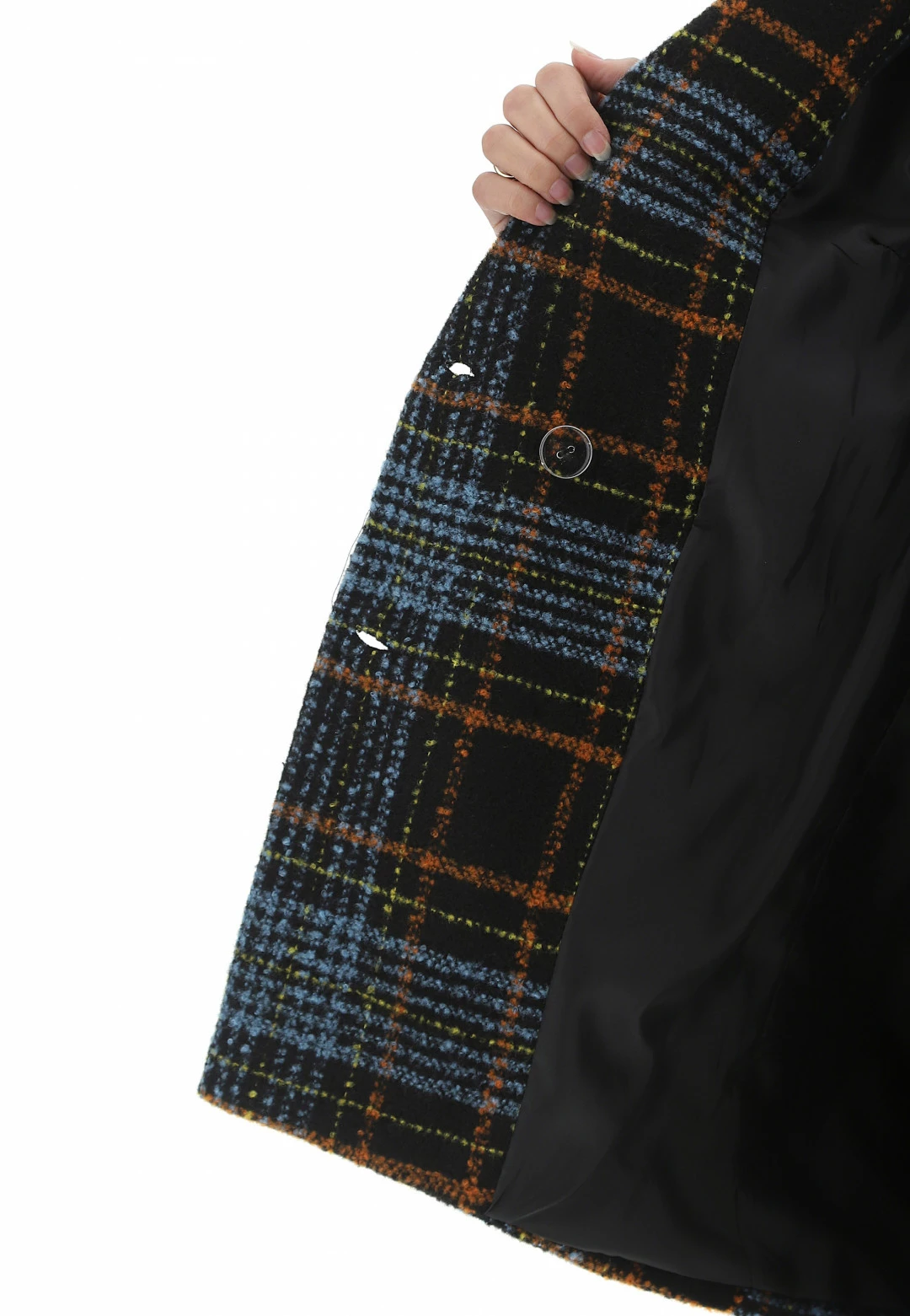 PINK PEPPER Cappottino Doppiopetto Quadri Visii - immagine 5