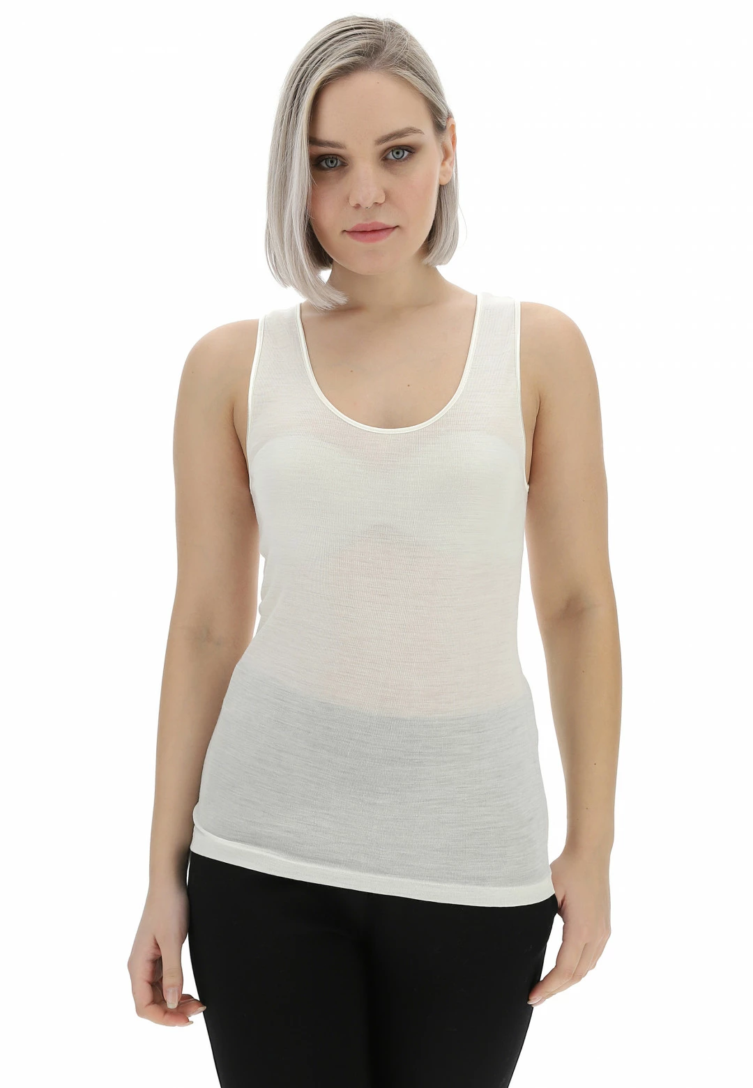 RAGNO Canotta Spalla Larga Lana Seta - immagine 5