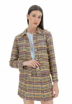 Giacca Tweed Bottoni Strass Dixie Donna