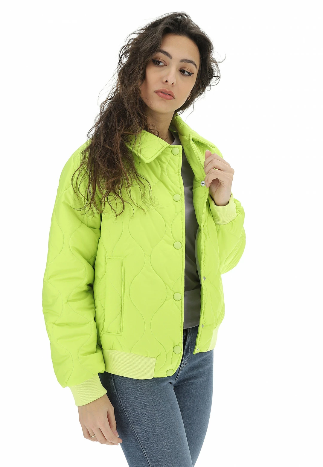 Bomber Trapuntato Con Colletto Lumina L5424 Donna - immagine 2