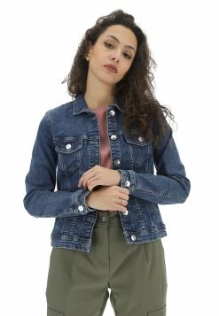 Giubbino In Jeans Only Donna Elasticizzato Con Taschini E Tasche A Filo
