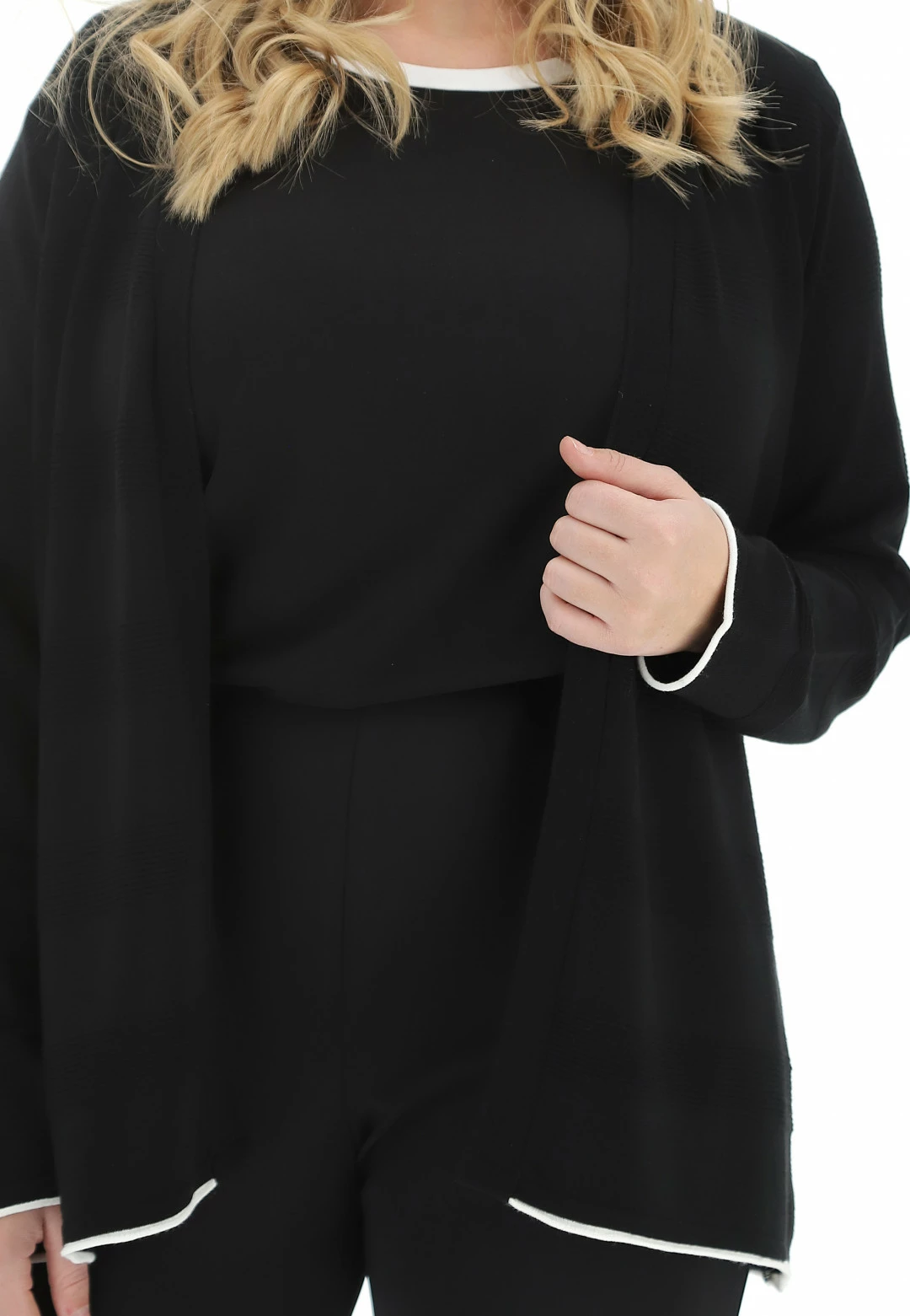 BE BLUE ENEMY Cardigan Aperto Blue Enemy Art.9360 Con Riga - immagine 5