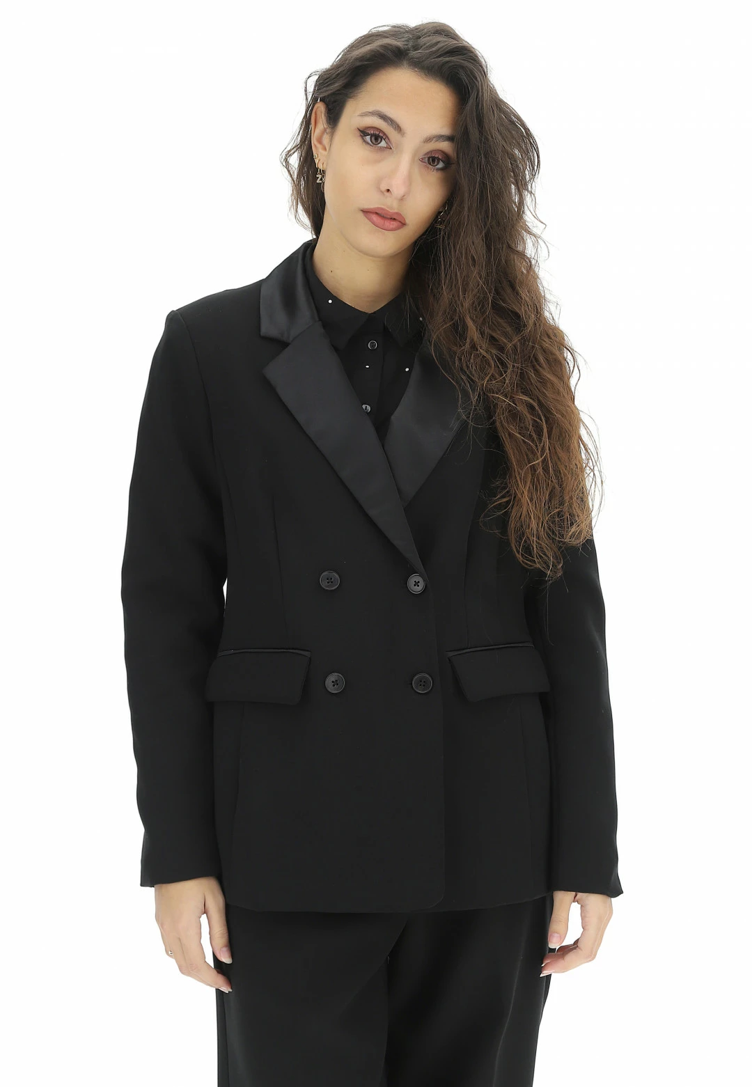 Giacca Doppiopetto Vero Moda Con Dettagli In Raso - immagine 7