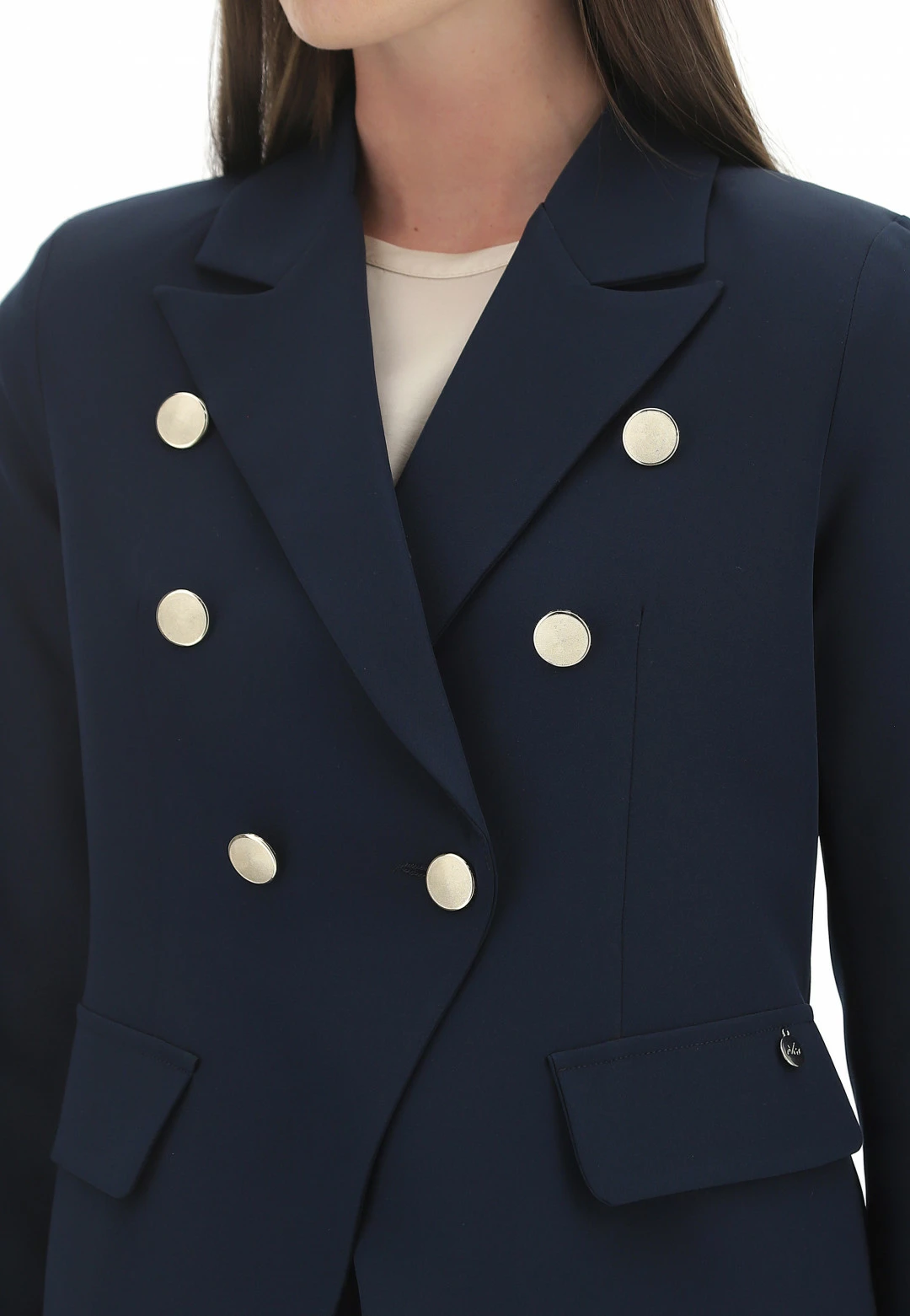 EKS Giacca Elegante A Doppiopetto èks Con Bottoni A Contrasto - immagine 5