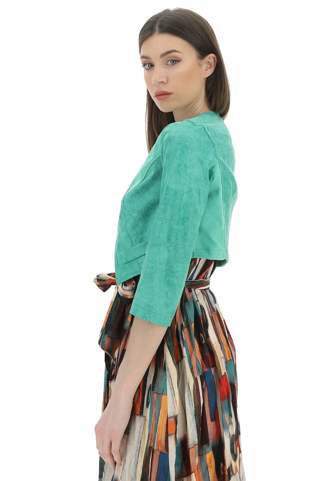 EKS Bolerino Similpelle Effetto Used èks - immagine 2