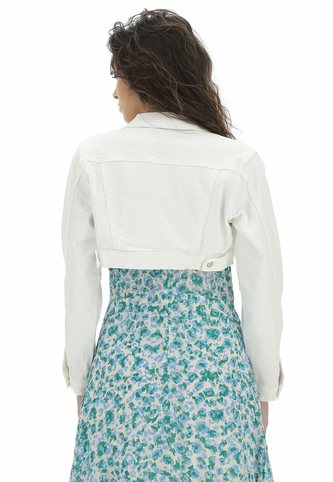 PINK PEPPER Giubbino Crop In Denim Tinta Unita - immagine 8