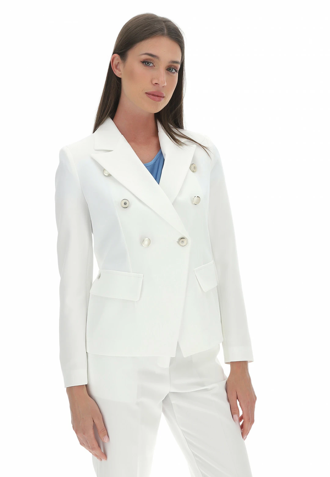 EKS Giacca Elegante A Doppiopetto èks Con Bottoni A Contrasto - immagine 19