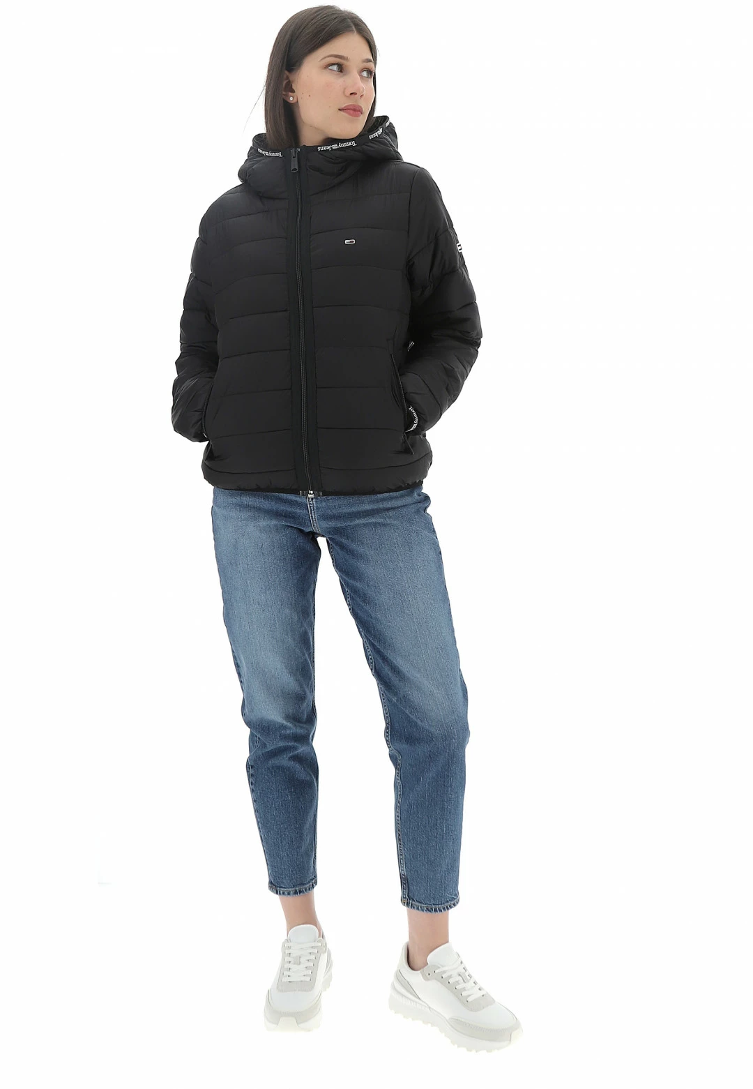 Tommy Hilfiger Jeans Giubbino Imbottito Con Cappuccio Tommy Jeans Con Bordi Loggatti - immagine 10