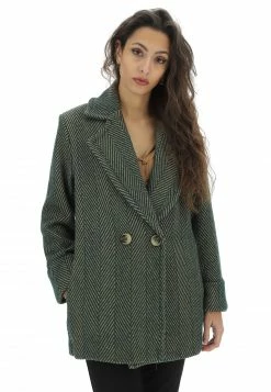 PINK PEPPER Cappottino Over Spinato Visii Donna