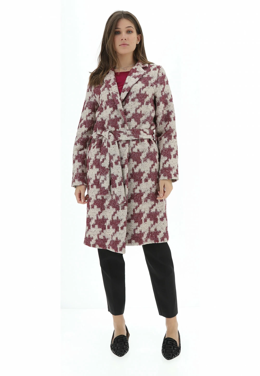 EKS Cappottino Lavorato Con Cintura èks