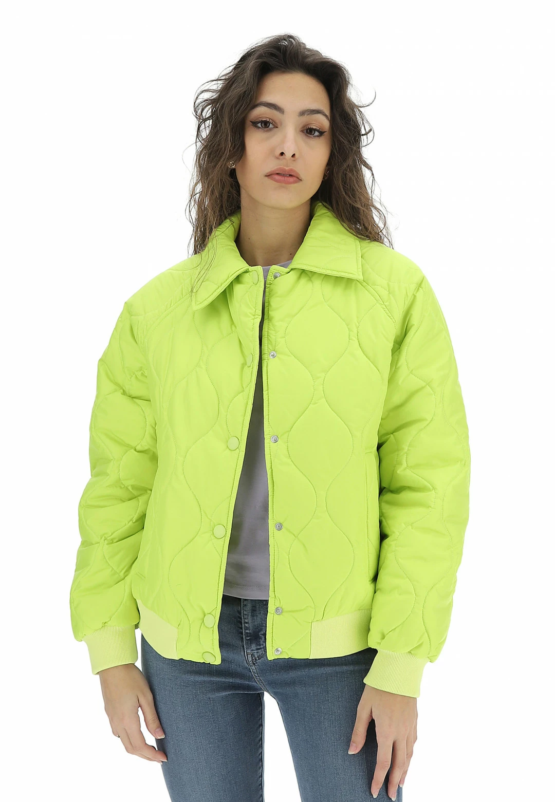 Bomber Trapuntato Con Colletto Lumina L5424 Donna