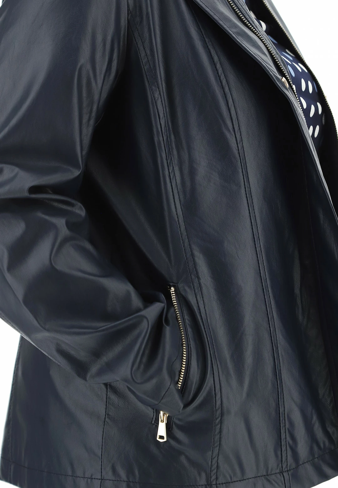 Giubbino Similpelle Chiara D'oro Con Tasca Zip - immagine 10