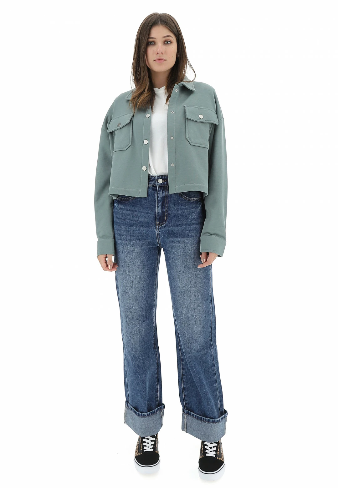 Giacca In Felpa Garzata Crop Joggy Donna - immagine 4