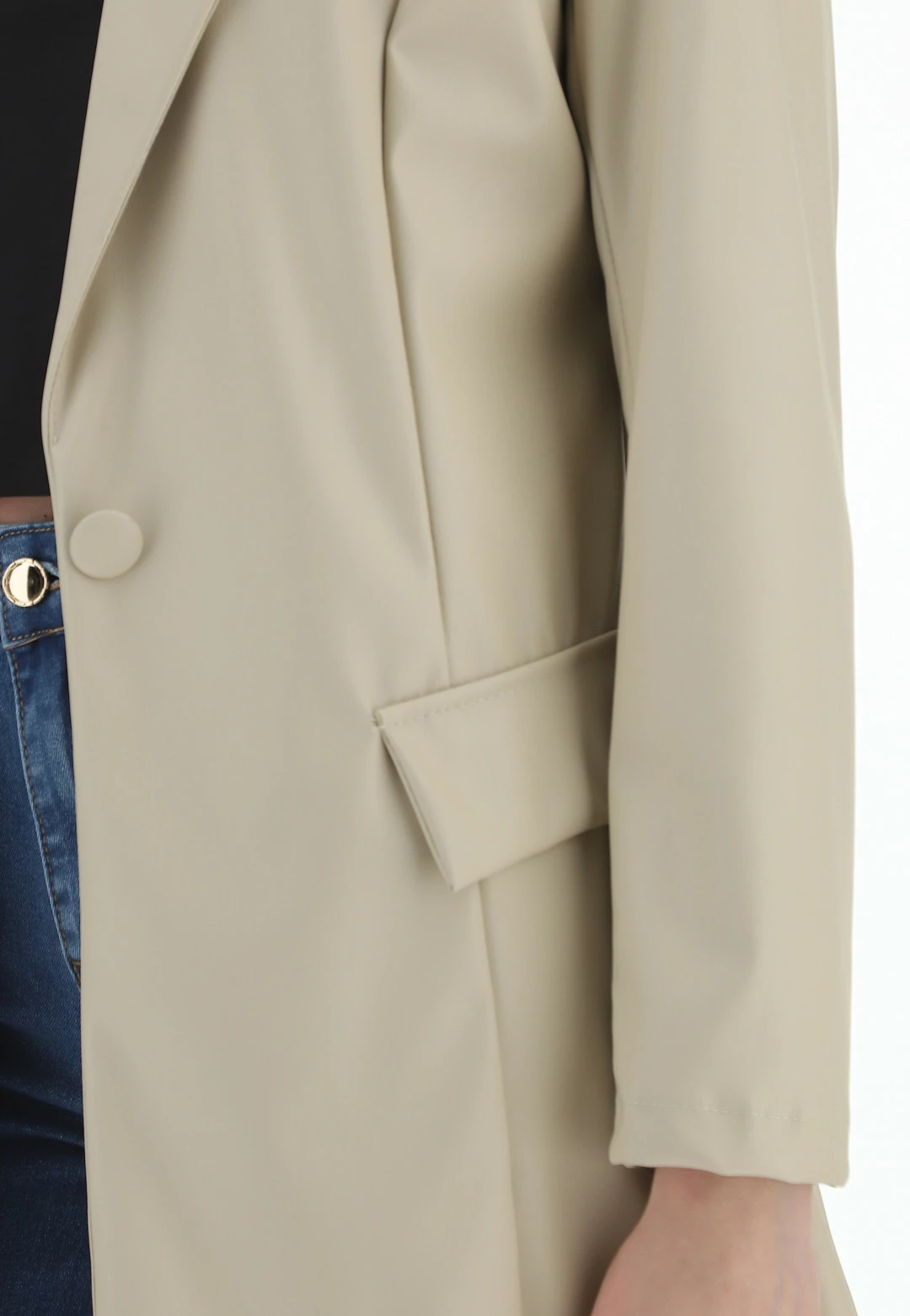 VIC BEE Blazer Similpelle Un Bottone Vicbee - immagine 5