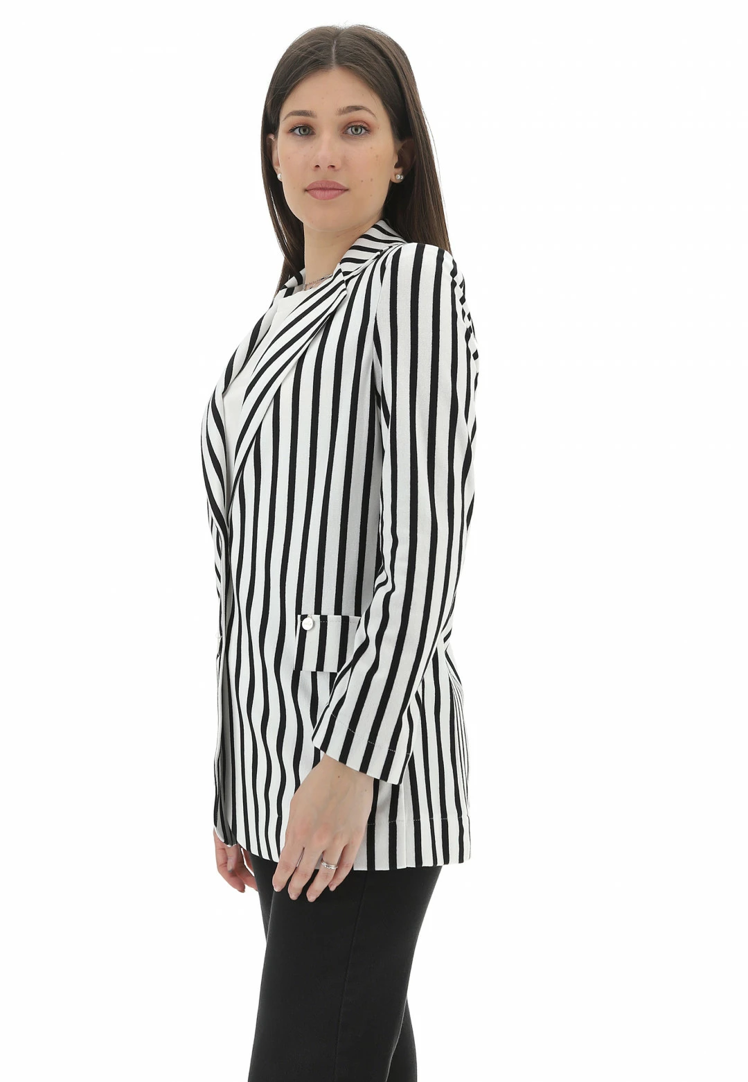 EKS Giacca èks Donna Con Fantasia A Righe Made In Italy - immagine 2