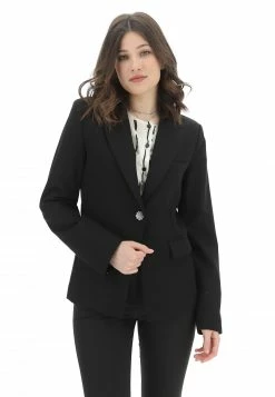 PINK PEPPER Giacca Visii Donna Made In Italy Con Bottone Gioiello