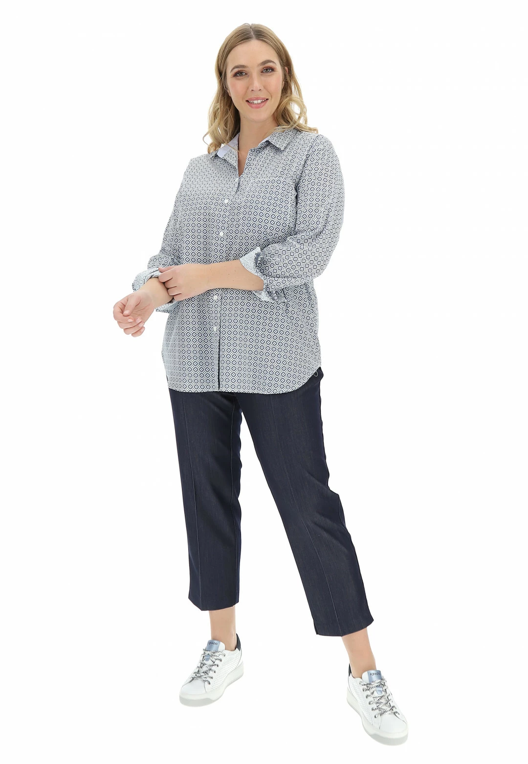 Camicia Manica Lunga Etichetta Fantasia Rombo - immagine 4