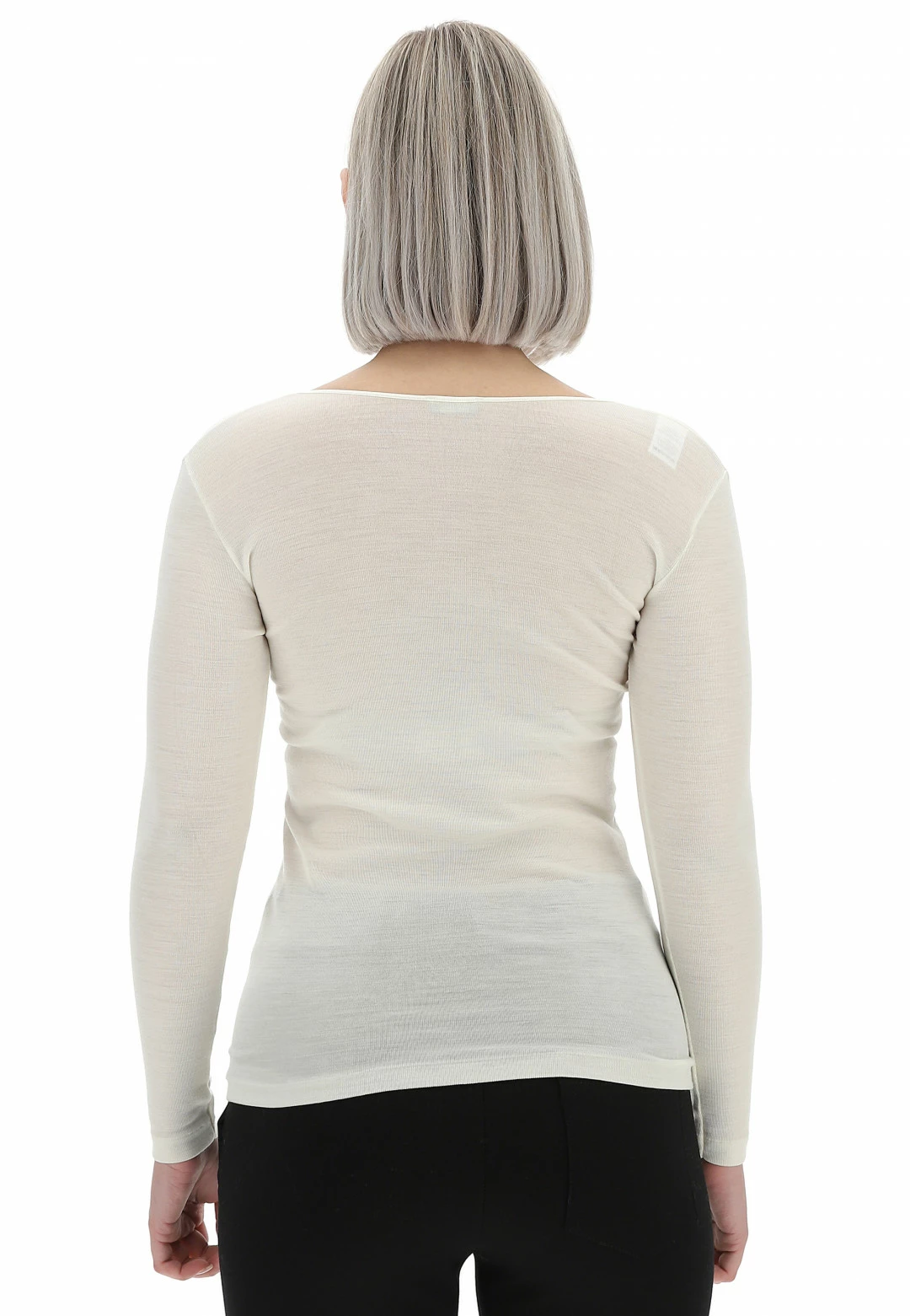 RAGNO Maglia Manica Lunga Lana Merino Seta - immagine 3