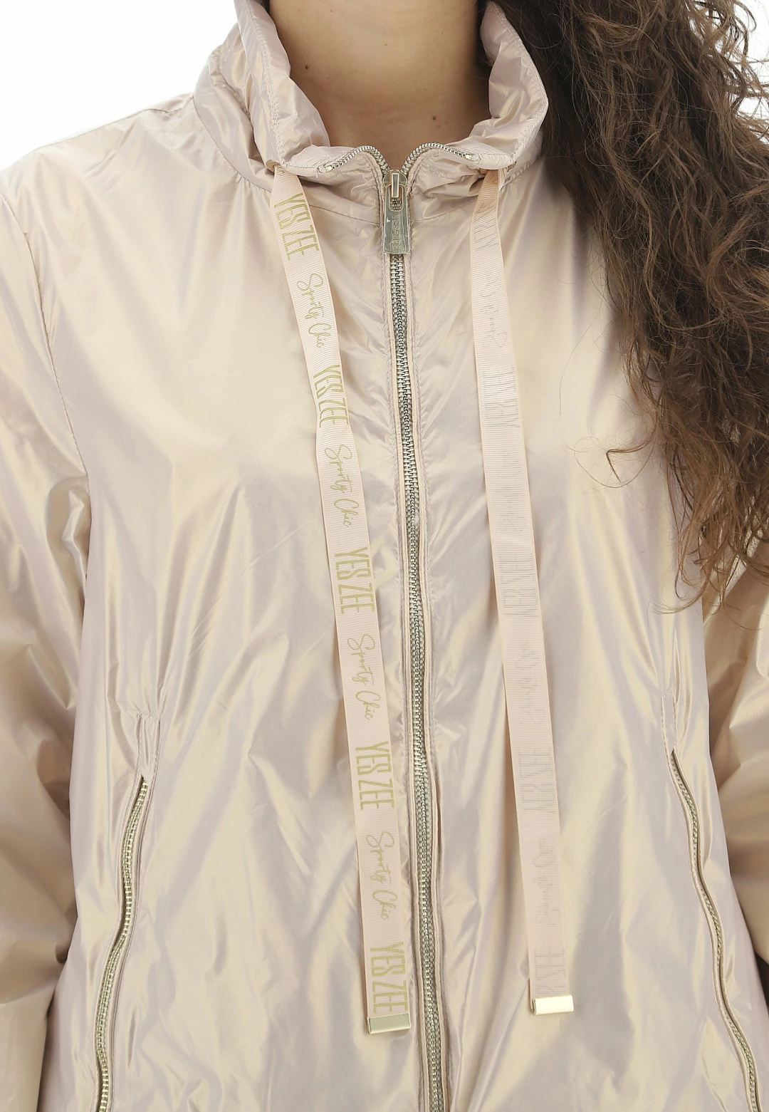 YES.ZEE Giubbino Yes Zee Donna In Nylon Lucido Effetto Perlato Con Zip - immagine 11