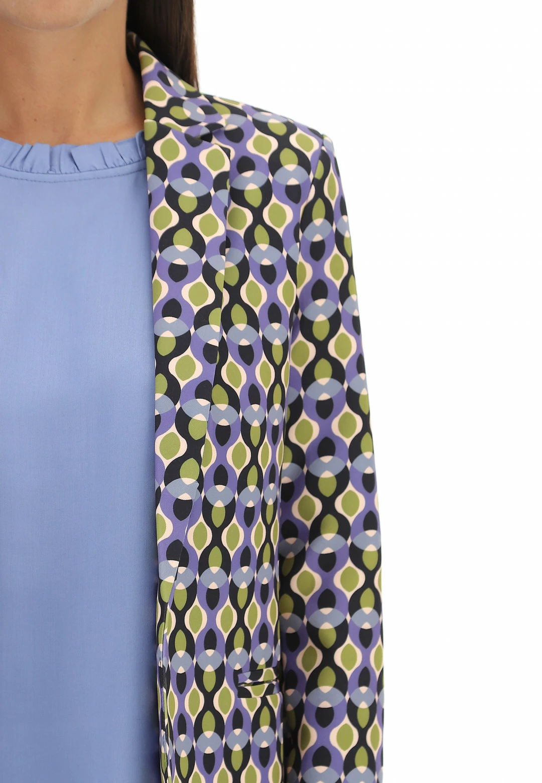 Giacca Aperta Fantasia Geometrica Eks - immagine 9