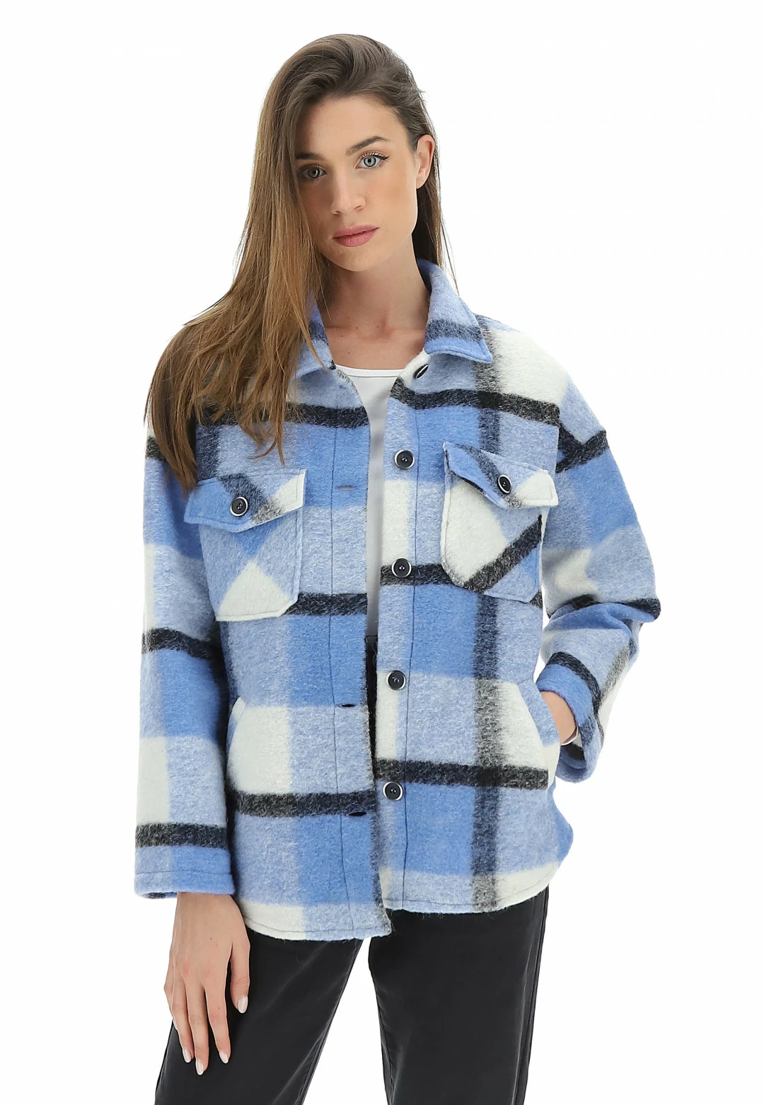 Giacca Camicia Lana Cotta Eks