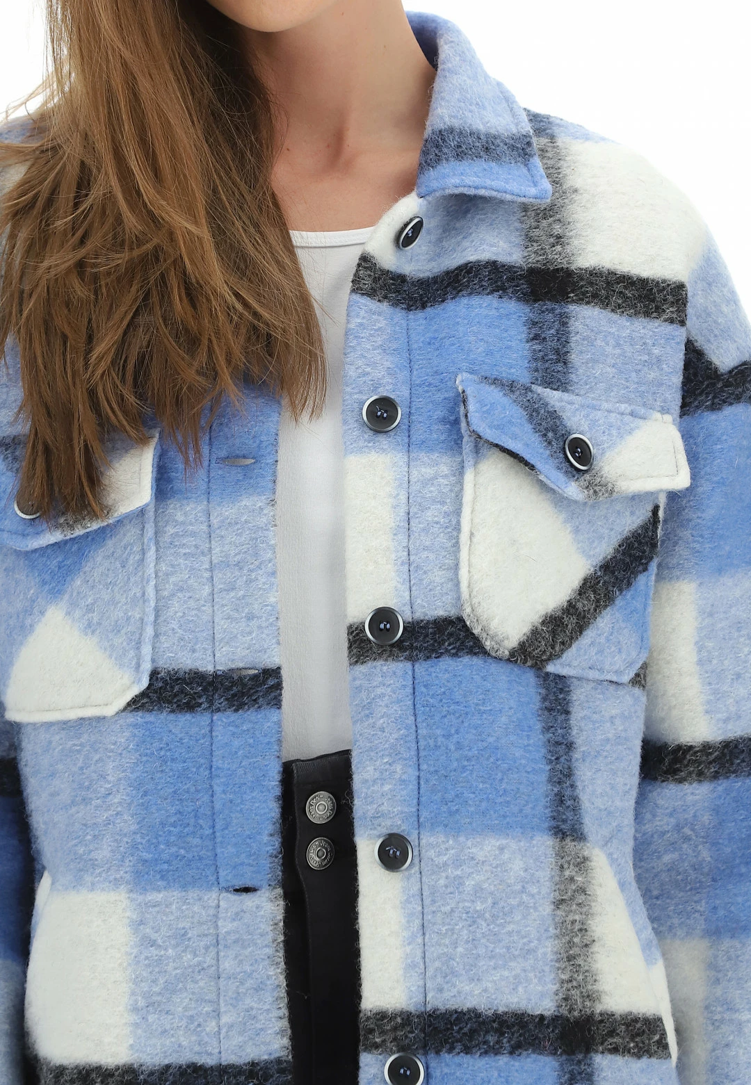 Giacca Camicia Lana Cotta Eks - immagine 5