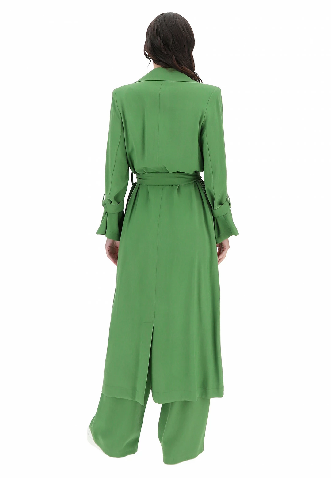 Spolverino Lungo Aperto Con Laccio Eks Donna - immagine 4