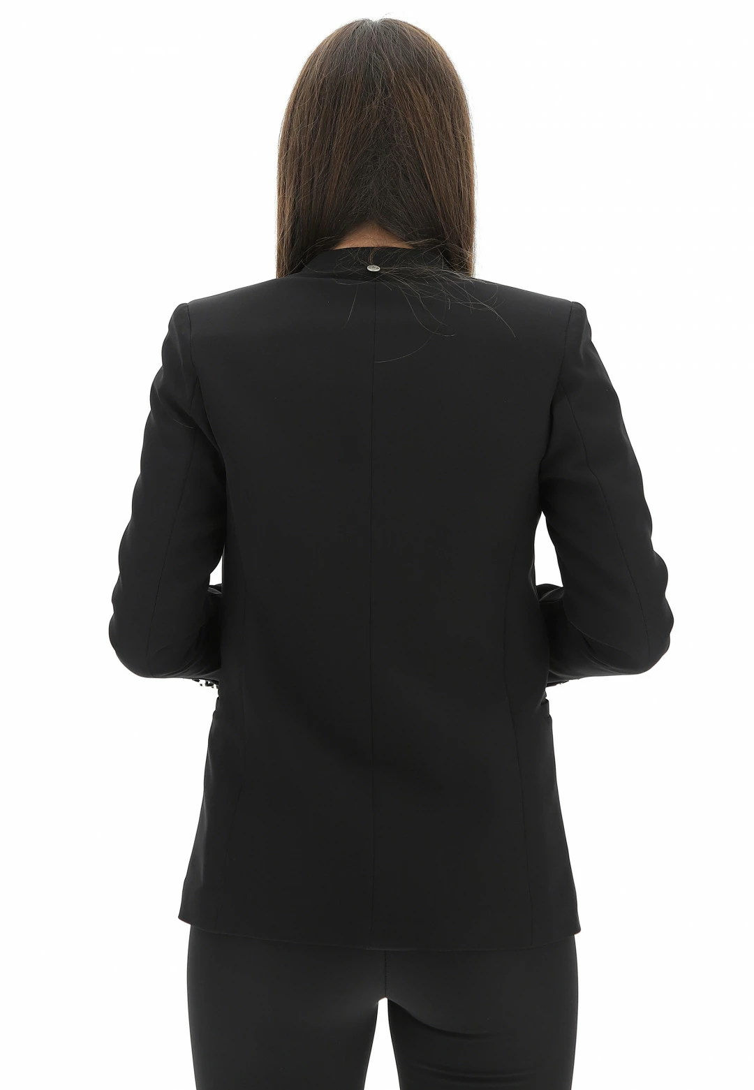 Giacca Aperta Con Gancetto E Spalline Eks Tinta Unita - immagine 3