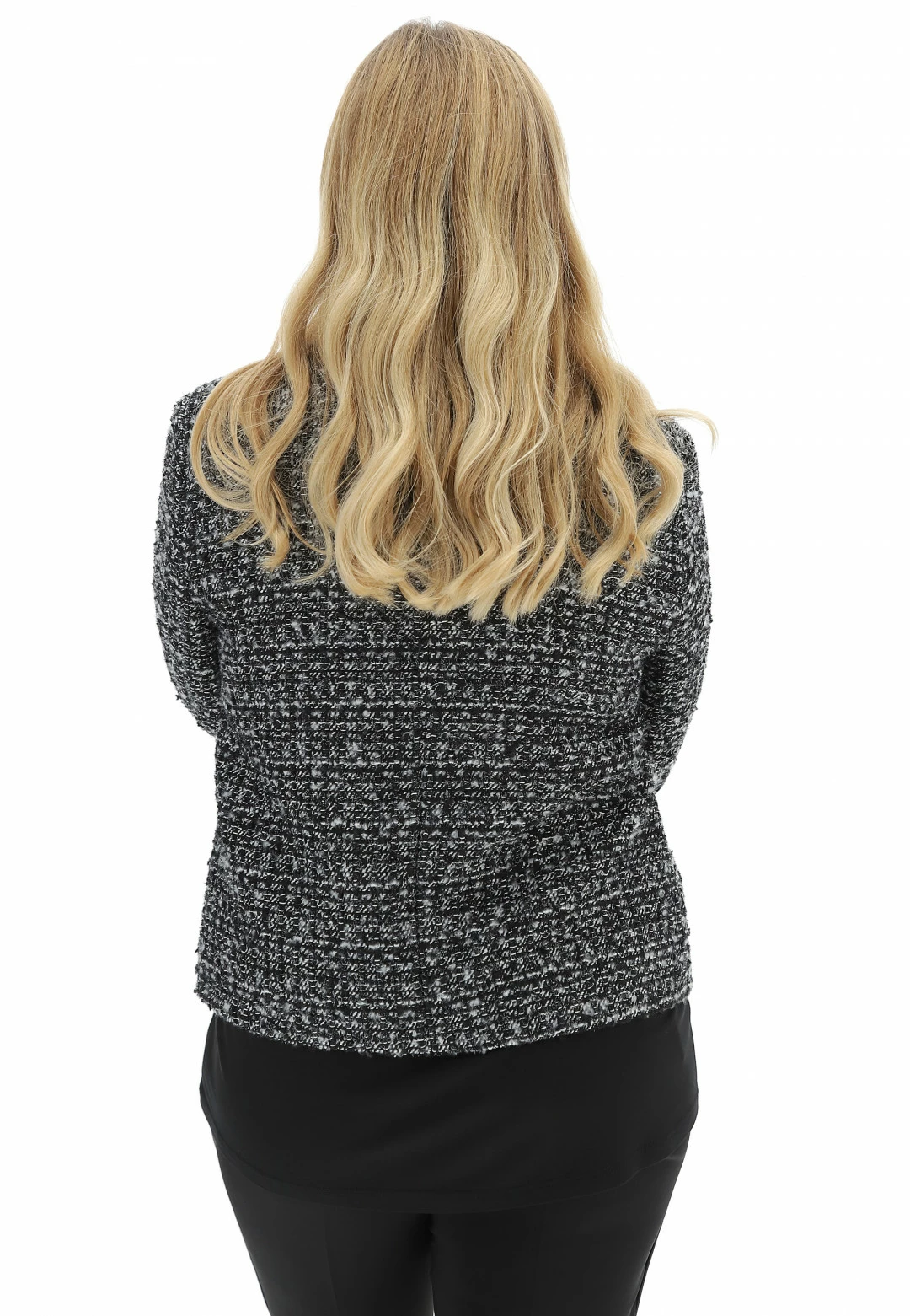 FOLLIA Giacca Boucle Sfrangiata In Lurex Vivace Gl1336beneven - immagine 3