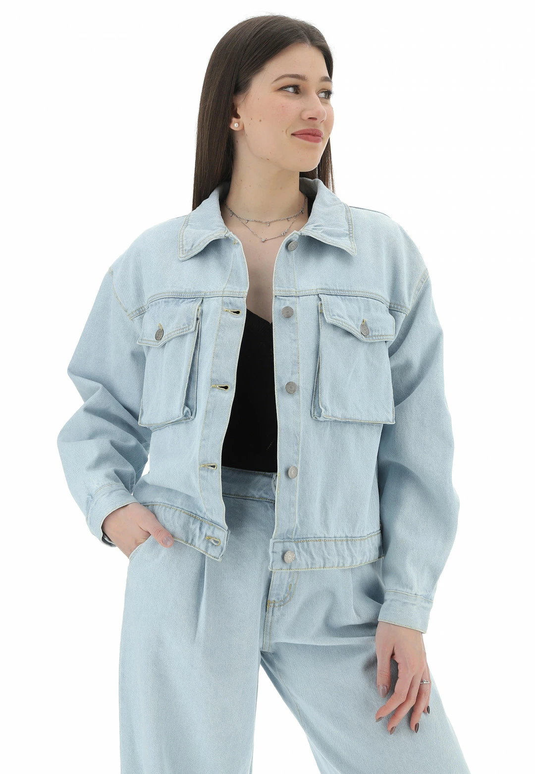 EKS Giacca Denim èks In Coordinato Donna
