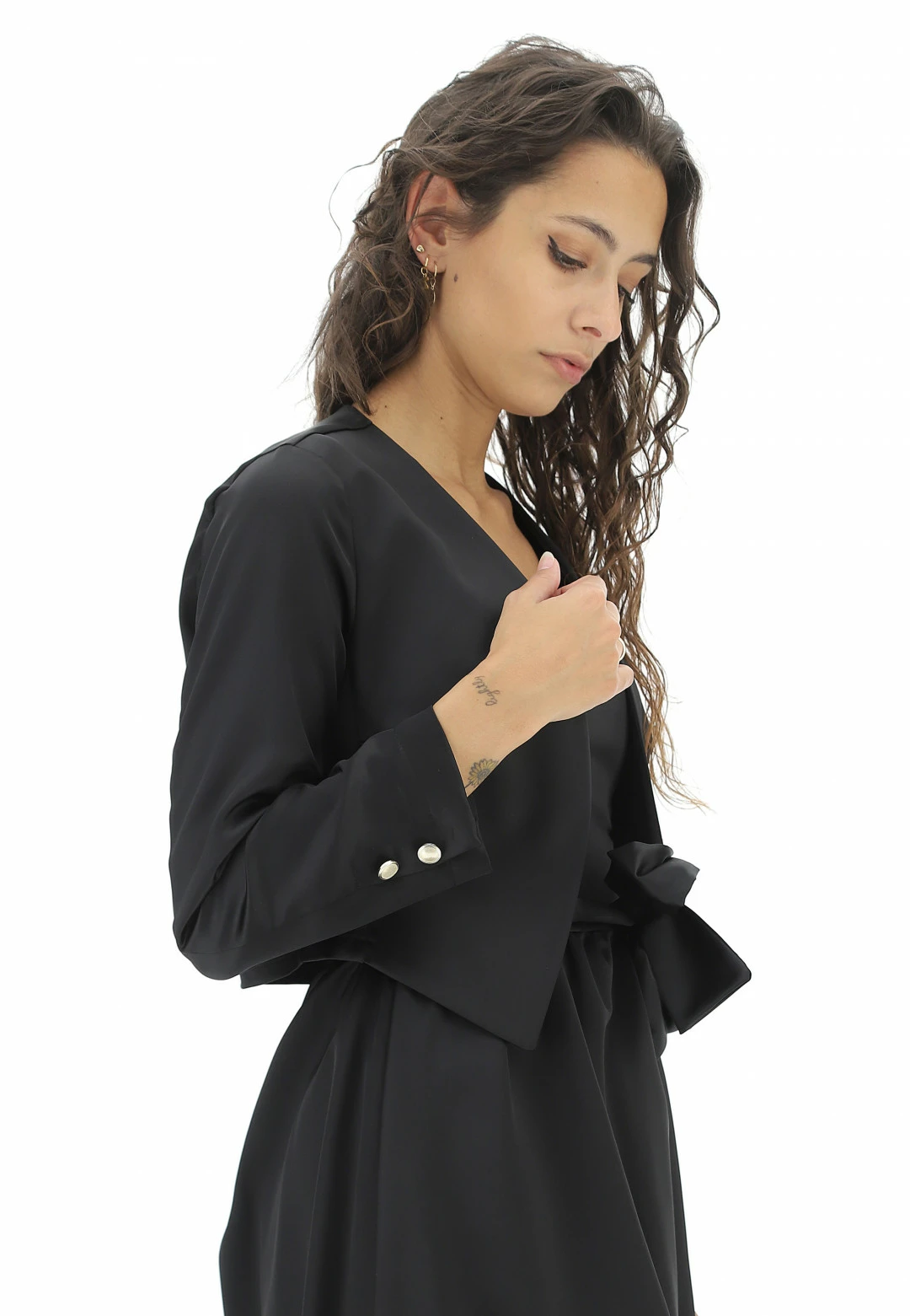 EKS Bolerino Effetto Satin Tinta Unita èks - immagine 2