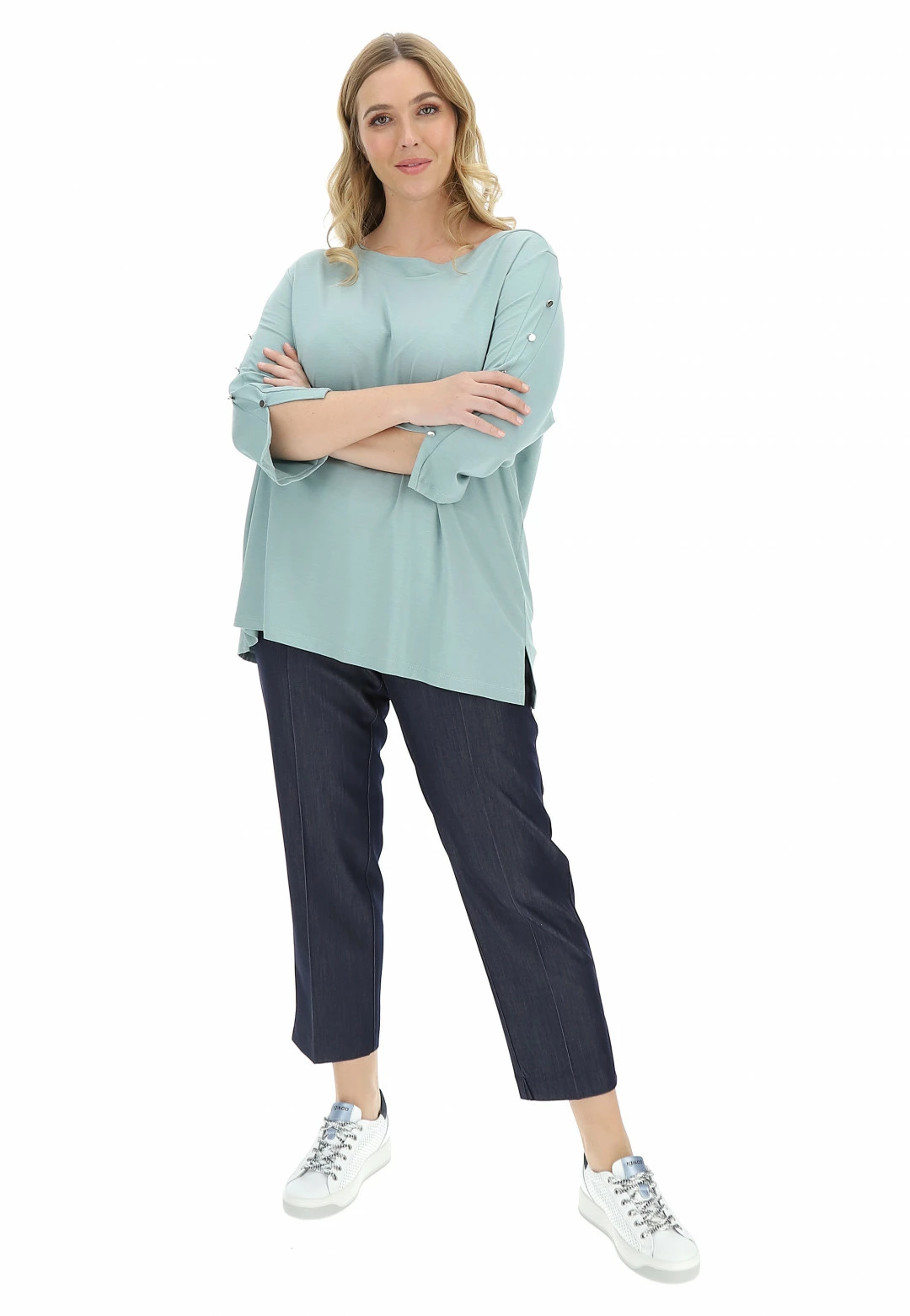 BE BLUE ENEMY Maglia Viscosa Blue Enemy Con Bottoni Maniche - immagine 4