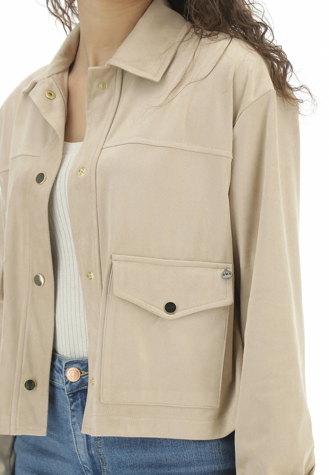 EKS Giacca Effetto Suede èks Donna - immagine 5