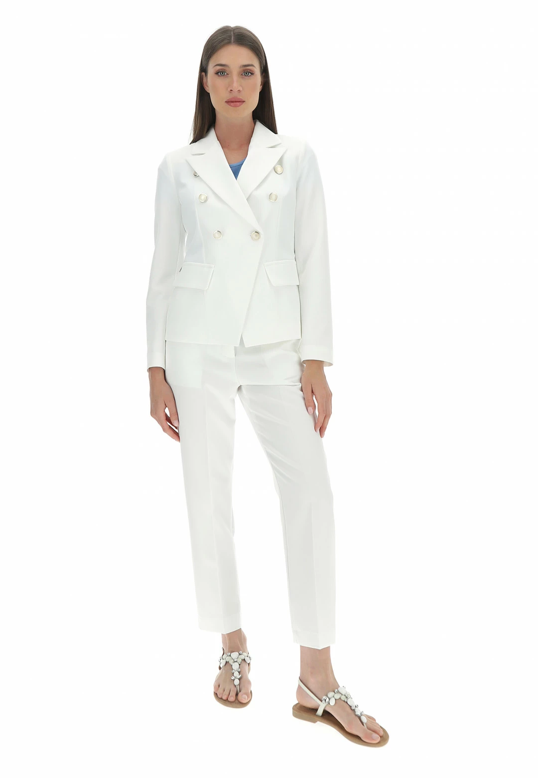 EKS Giacca Elegante A Doppiopetto èks Con Bottoni A Contrasto - immagine 22