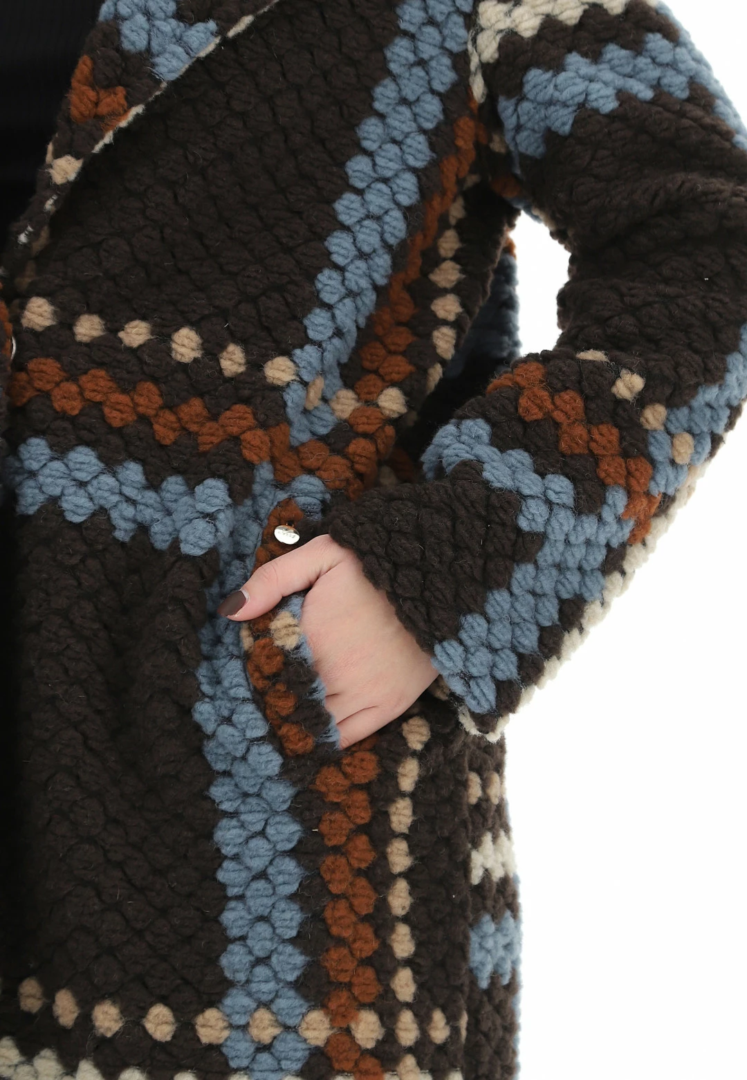 EKS Cappotto Bottonatp Multicolor èks - immagine 5