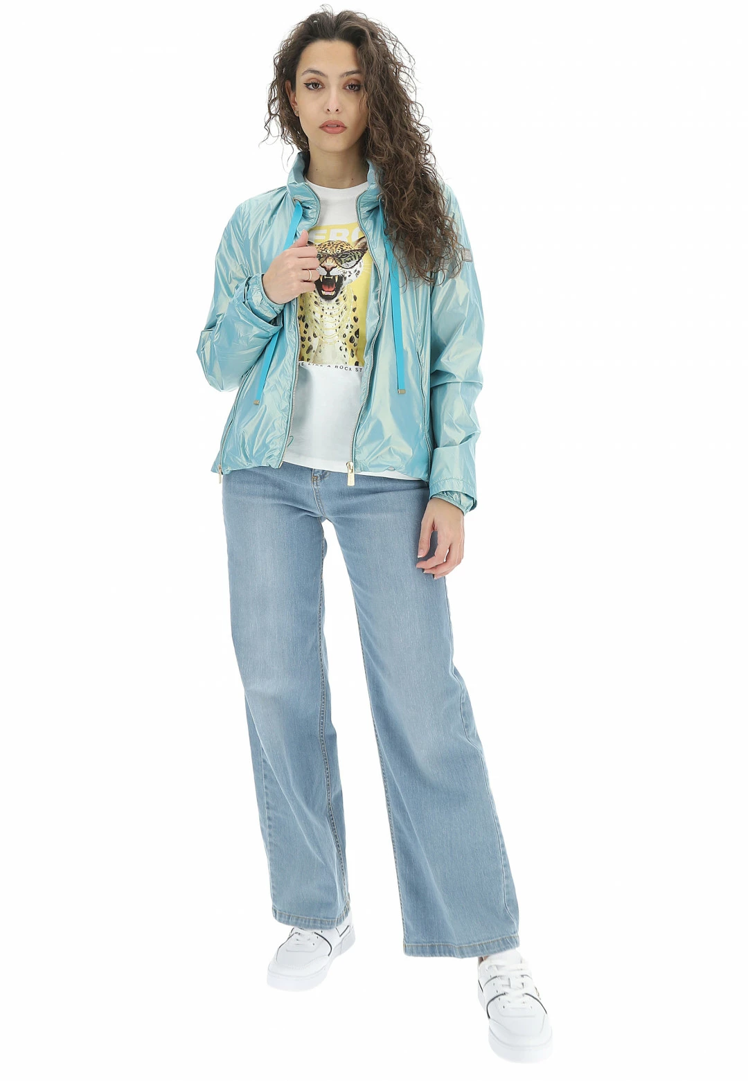 YES.ZEE Giubbino Yes Zee Donna In Nylon Lucido Effetto Perlato Con Zip - immagine 7