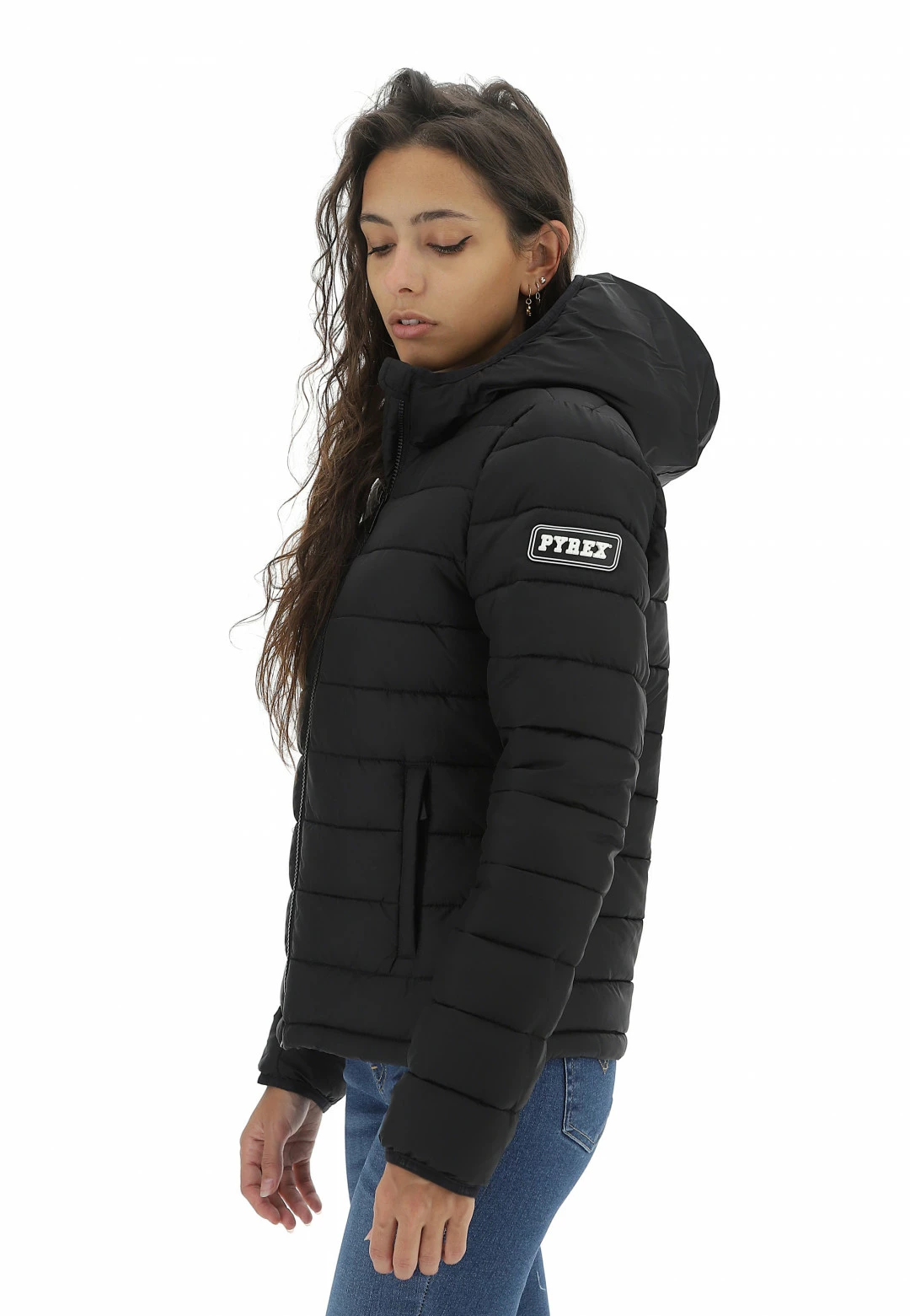 Piumino Pyrex 43457 Con Interno Maculato E Logo Stampato E Dettaglio In Rilievo Sulla Manica - immagine 2